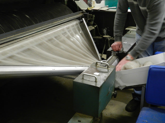  wool being processed at Battenkill Fiber Mill in New York
