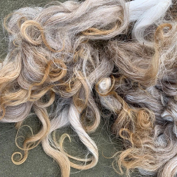 roving or fleece washed, dyed and raw
