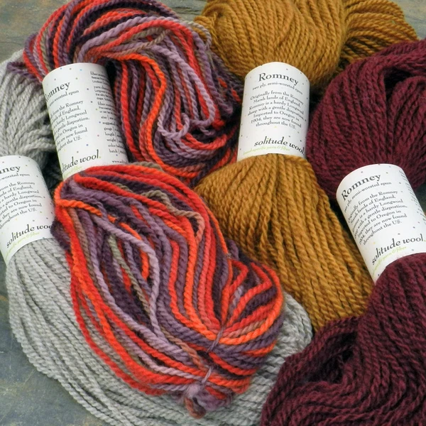 Romney semi-worsted spun