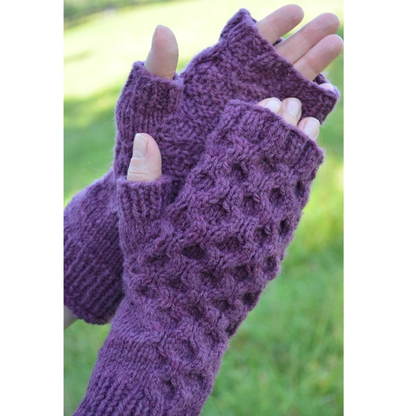 honeycomb fingerless mitts pattern